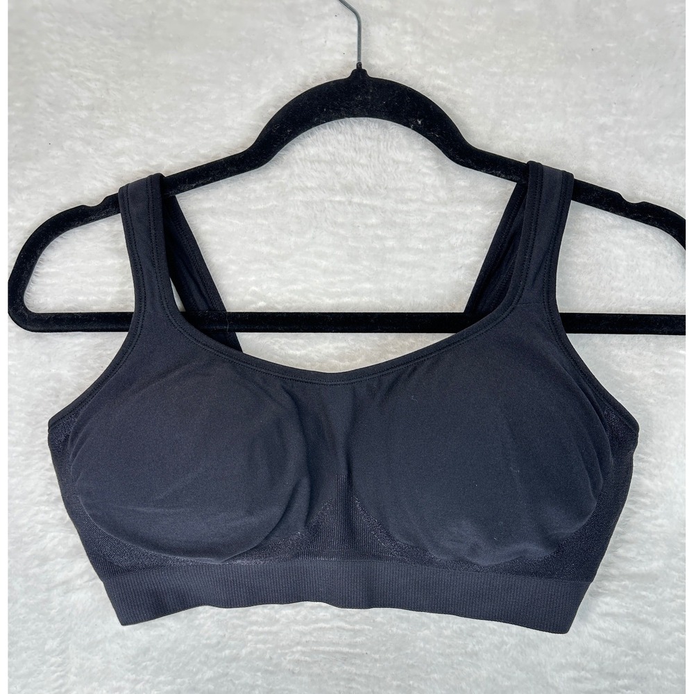 Truekind Everyday Wireless Shaping Bra Womens Large Black Seamless Supportive